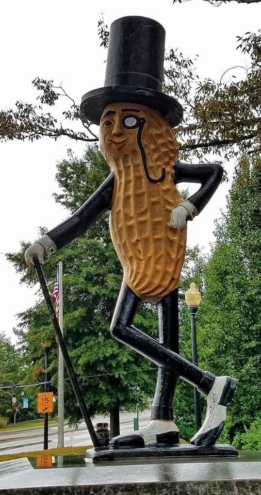 Mr. Peanut statue. Suffolk, VA